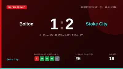 Stoke City manager Steven Schumacher singled out Viktor Johansson's key save in the 2-1 win over Bolton, underlining the...